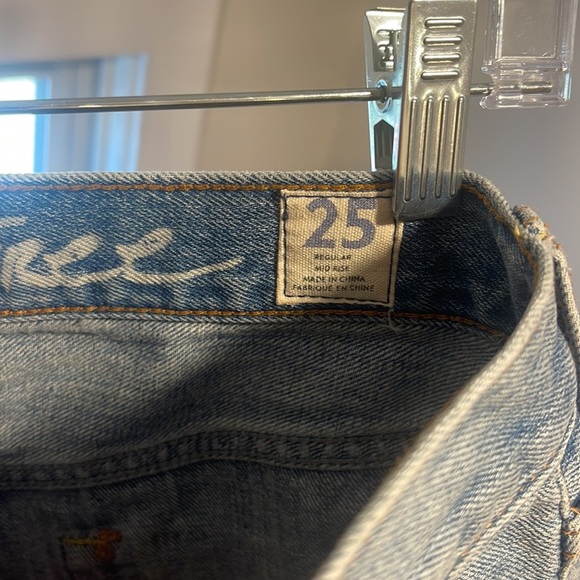 we the free jean shorts, size 25 regular / mid rise - Picture 4 of 5